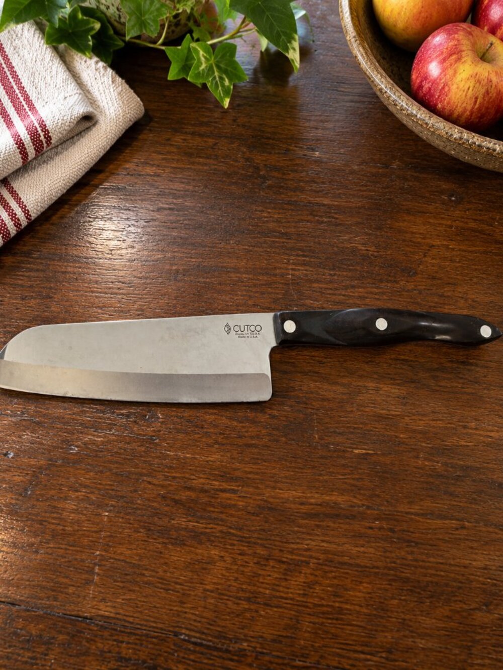 Cutco 1766 KK 7 Inch Santoku Knife Stainless Steel Made in USA Olean NY